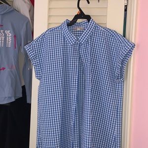 Gingham blue shirt